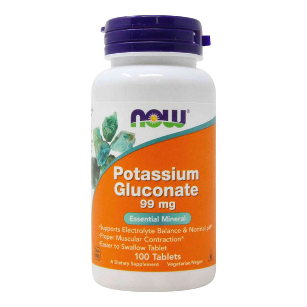 Gluconat de potasiu , Now Foods Potassium Gluconate 99mg 100 tablets - gym-stack.ro