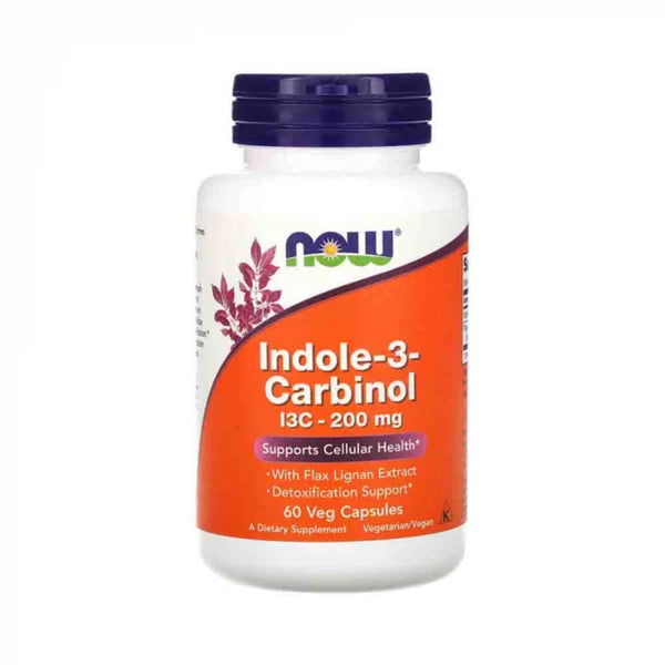 Indole-3-Carbinol, Now Foods, Indole-3-Carbinol 200mg, 60veg caps - gym-stack.ro