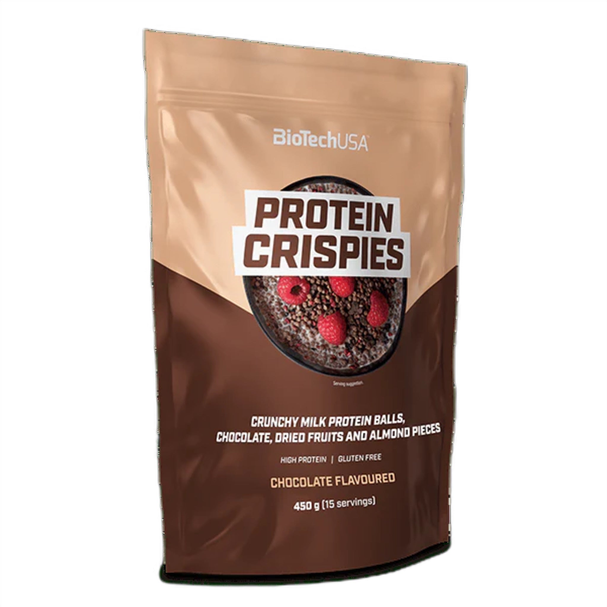 Mic dejun cu gust de ciocolată, BioTechUSA, Protein Crispies, 450g - gym-stack.ro