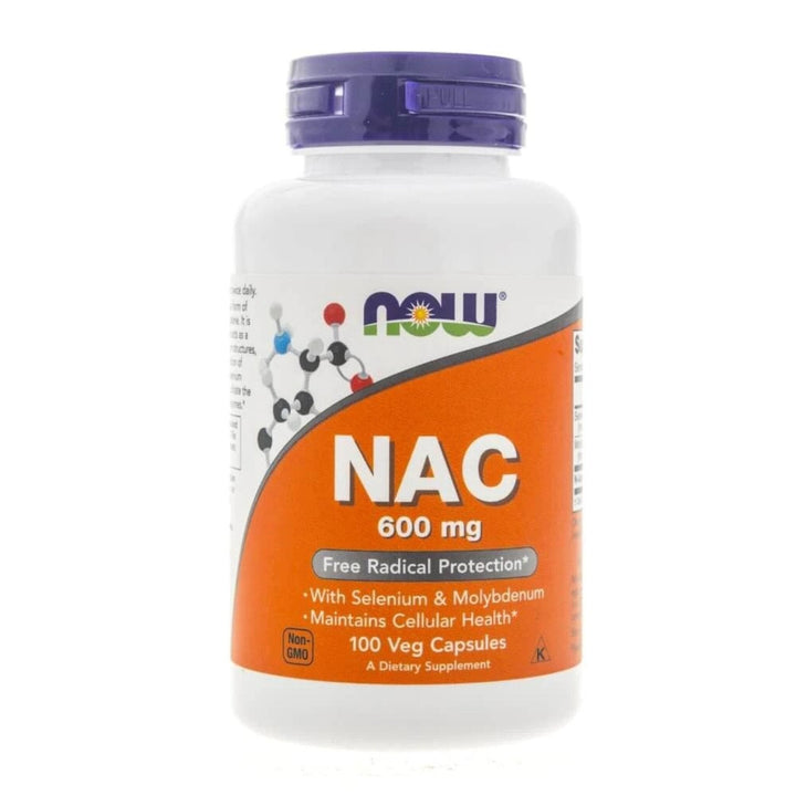 N-Acetil Cisteina 600mg , Now Foods NAC 600mg 100 Caps - gym-stack.ro