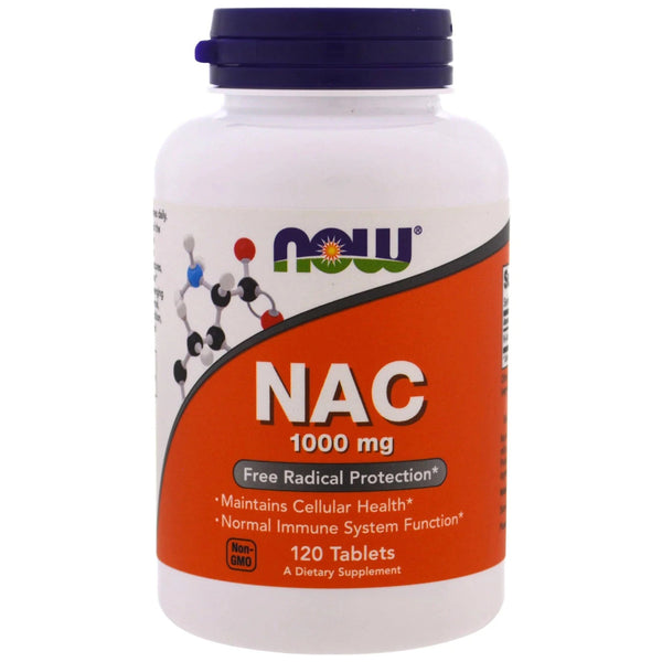 N-Acetil Cisteina, Now NAC 1000mg, 120caps - gym-stack.ro