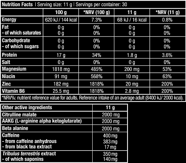 Pre-Workout, BioTechUSA, Black Blood CAF+, 300g