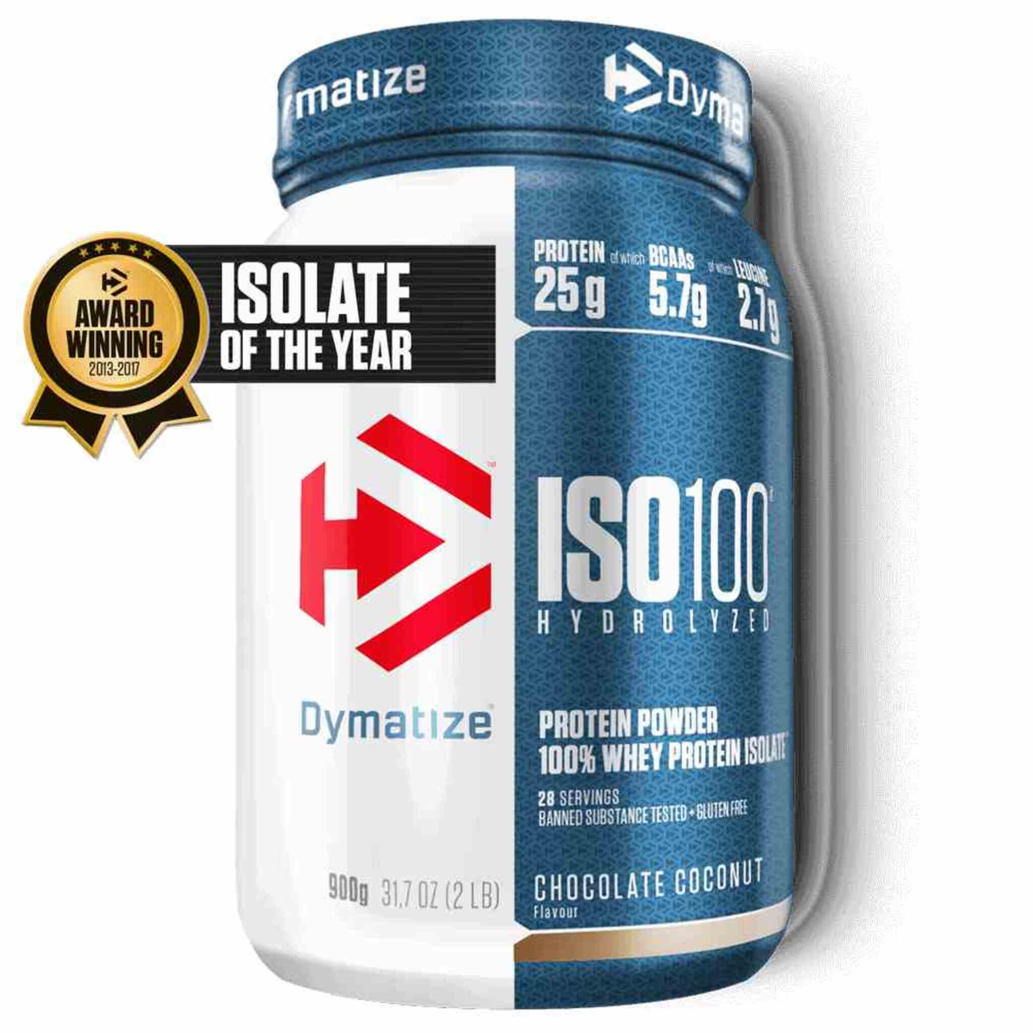 Proteina din zer izolata, Dymatize, Iso100, 900g - gym-stack.ro