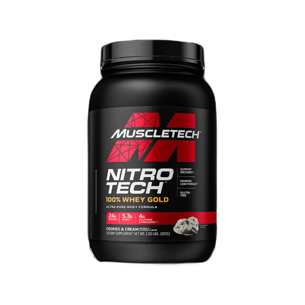 Proteina Din Zer, Muscletech 100% Whey Gold, 907g - gym-stack.ro
