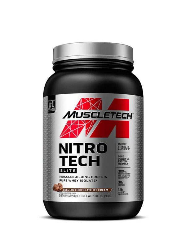 Proteina din zer , Muscletech Nitro tech elite 998g - gym-stack.ro