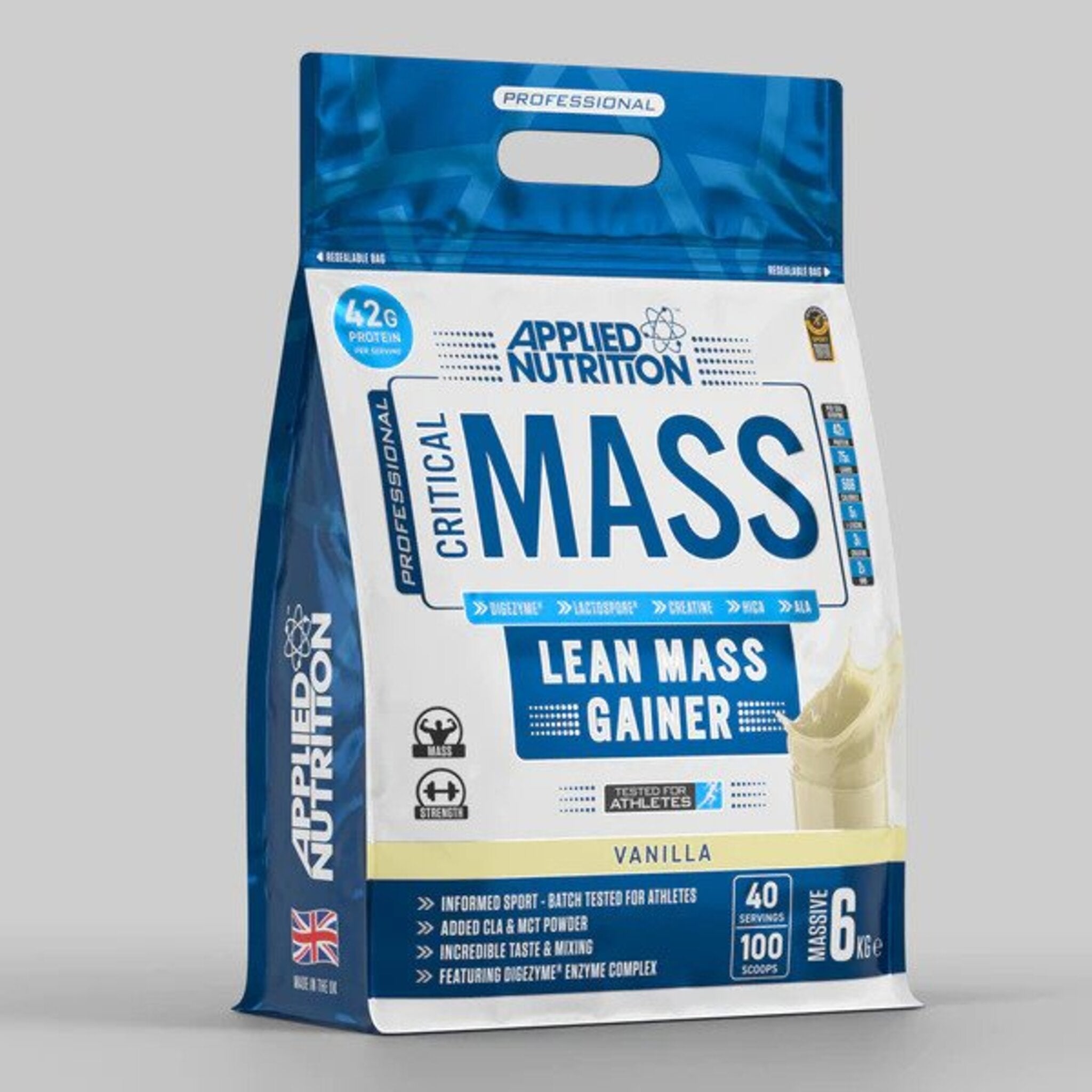 Proteina masa musculara , Applied Nutrition Critical Mass, 6000g - gym-stack.ro