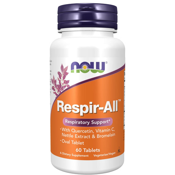 Respir-All, Now Foods, Respiratory Support, 60Tablets - gym-stack.ro