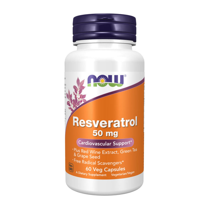 Resveratrol, Now Foods, Resveratrol 50mg, 60 veg caps - gym-stack.ro