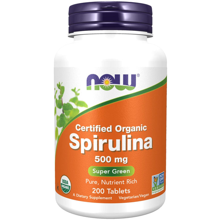 Spirulina, Now Foods Spirulina 500mg, 200 tablets - gym-stack.ro