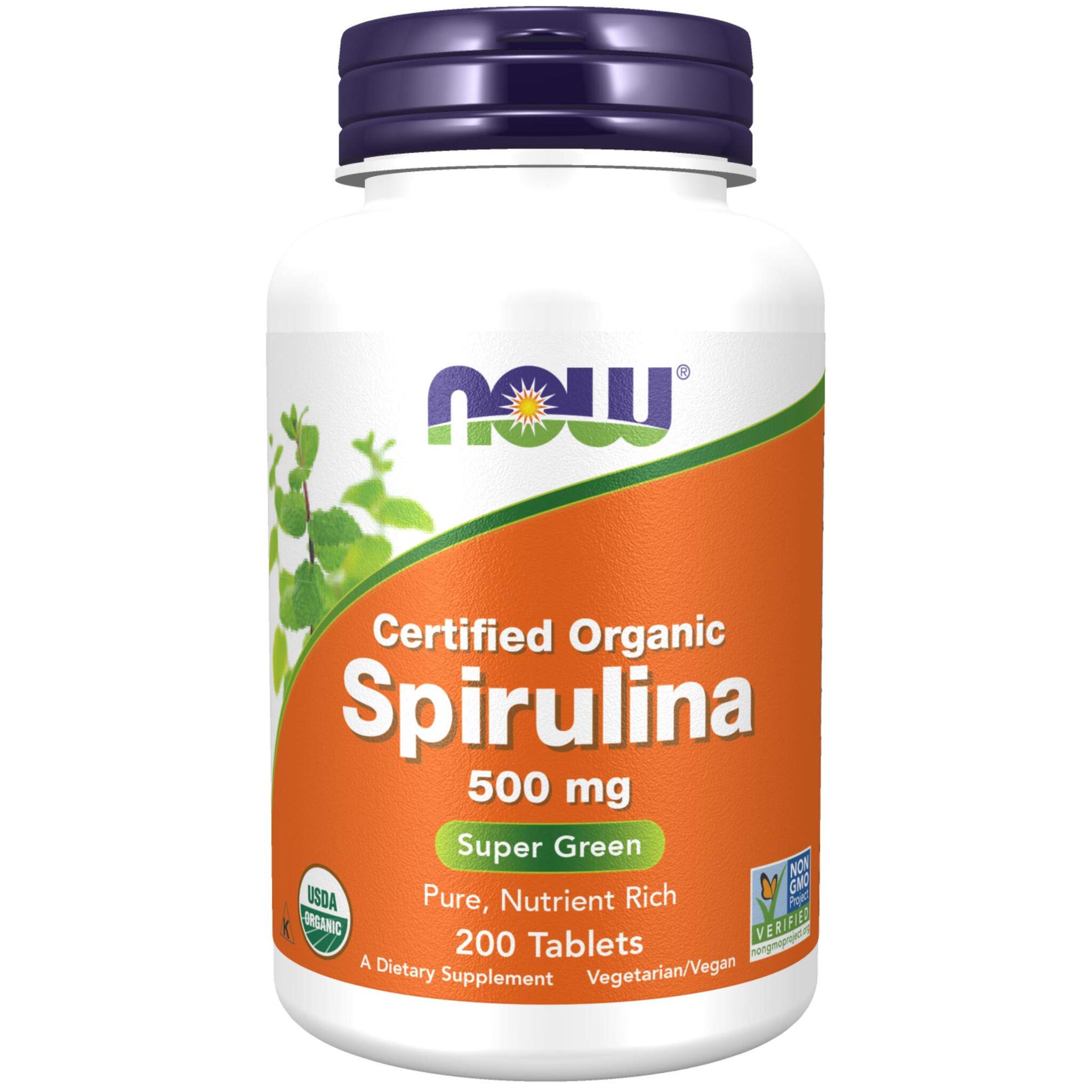 Black Friday - Reduceri Spirulina, Now Foods Spirulina 500mg, 200 tablets Promotie