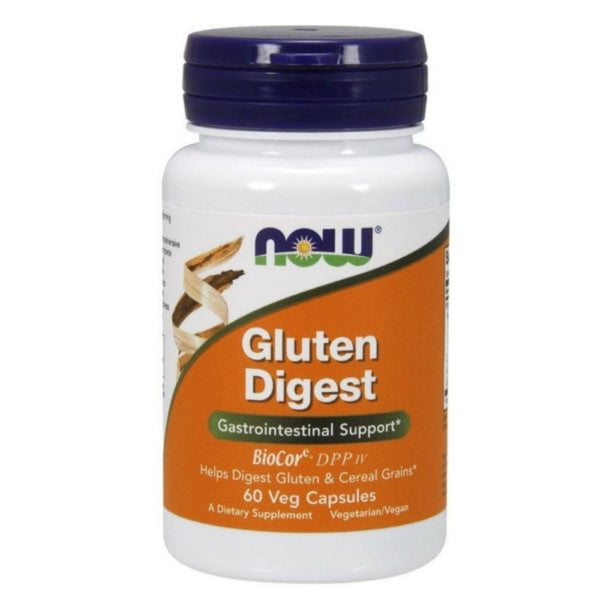 Suport Gastrointestinal, Now Foods, Gluten Digest, 60veg caps - gym-stack.ro