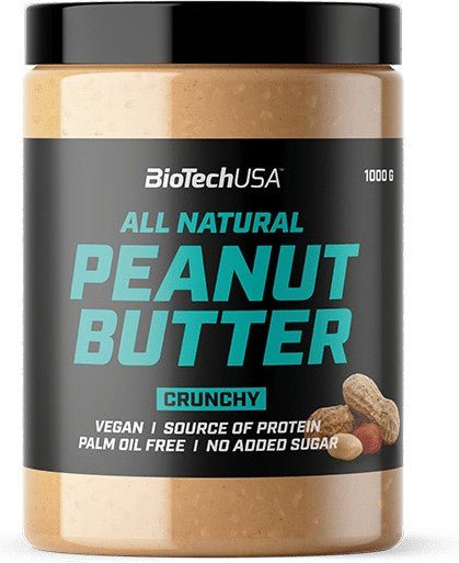 Unt de arahide - BioTechUSA All Natural Peanut Butter 1000g - gym-stack.ro