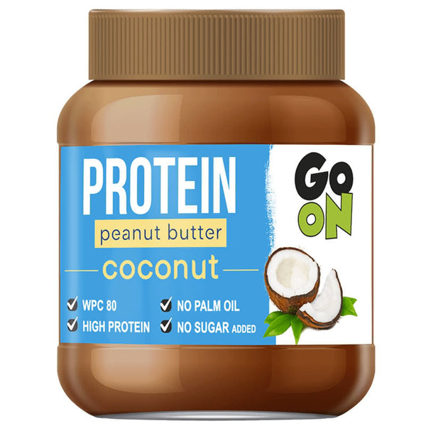 Unt de Arahide, Go On, Protein Peanut Butter, Coconut, 350g EXP: 09.02.2024 - gym-stack.ro