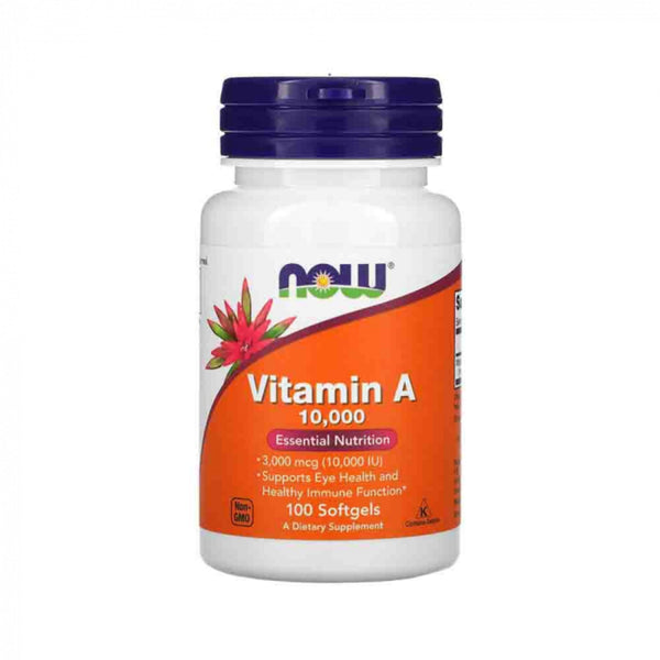Vitamina A , Now Foods Vitamin A 10.000IU 100 softgels - gym-stack.ro