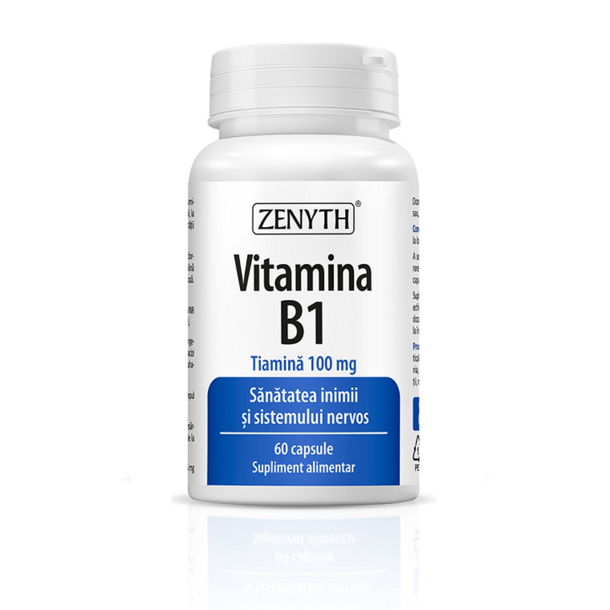 Black Friday - Reduceri Vitamina B1, Zenyth Vitamina B1, 60 caps Promotie