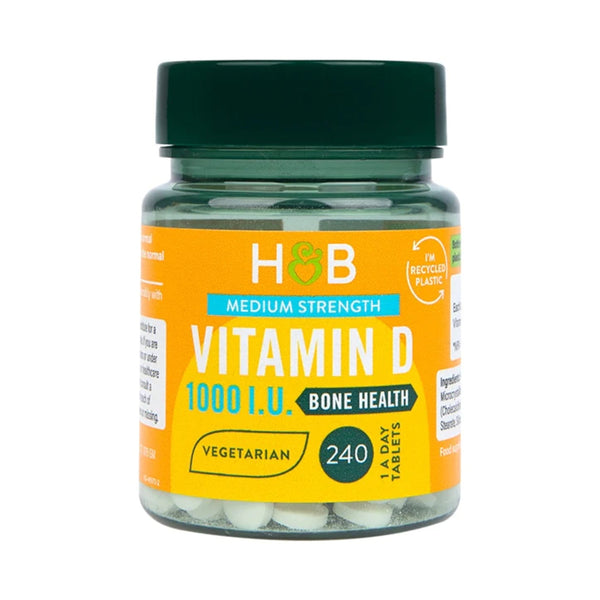 Vitamina D3, Holland & Barrett, Vitamin D-3, 1000 IU, 240 tabs - gym-stack.ro