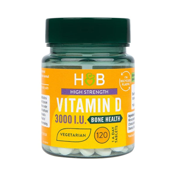 Vitamina D3, Holland & Barrett, Vitamin D-3 3000 IU, 120tabs - gym-stack.ro