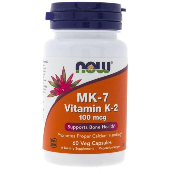 Vitamina K-2, Now Foods, MK-7 Vitamin K-2 100mcg, 60veg caps - gym-stack.ro