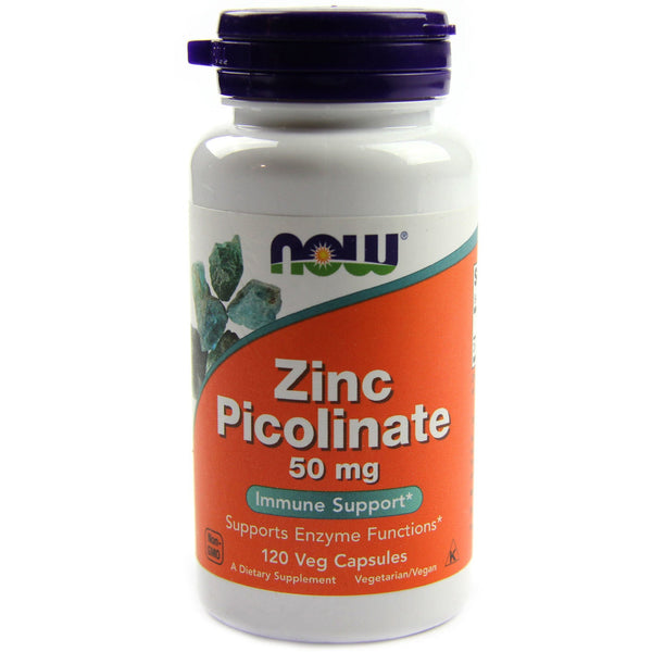Zinc Picolinat, Now Foods, Zinc Picolinate 50mg, 120Veg Caps - gym-stack.ro
