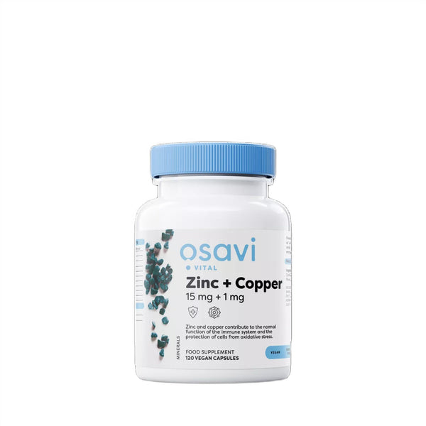 Zinc+Cupru, Osavi, Zinc+Copper, 120veg caps - gym-stack.ro